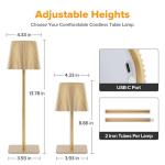 LUTEC Rechargeable Cordless Table Lamp - 2 Pack