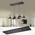 Matte Black Six Pendant Light Fixture Kit