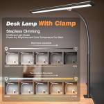 Airlonv Adjustable LED Desk Lamp with Clamp
