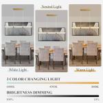 Gold Linear Pendant Chandelier for Kitchen & Dining