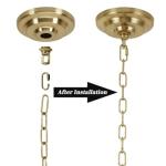 Gold Ceiling Light Fixture Canopy and Chain Kit