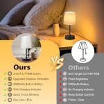 Cordless Rechargeable Touch Table Lamp with RGB Dimming