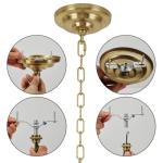 Gold Ceiling Light Fixture Canopy and Chain Kit