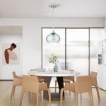 Adjustable Green Glass Pendant Light for Home