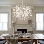 18-Inch Silver Crystal Chandelier for Home Decor