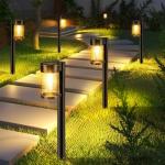 Mancra 10-Pack Solar Pathway Lights for Outdoors