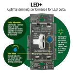 Lutron Ariadni LED+ Dimmer Light Switch, White