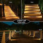 NIORSUN 6 Pack Solar Step Lights - Warm White