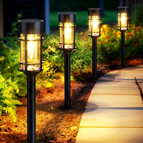 Mancra 8-Pack LED Solar Pathway Lights