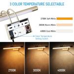 Dimmable 3CCT LED Picture Light in Antique Brass