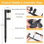 Mancra 10-Pack Solar Pathway Lights for Outdoors