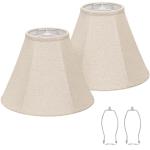 Beige Bell Lamp Shades Set of 2, 10" High