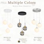 Gold Globe Pendant Light with Adjustable Grey Shades