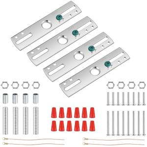 4-Pack Universal Light Fixture Mounting Bracket Kit