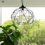 Black Outdoor Pendant Light for Porch or Entryway