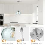 Adjustable Green Glass Pendant Light for Home