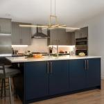 Gold Linear Pendant Light for Kitchen Island