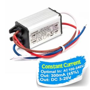 Chanzon Waterproof LED Driver 300mA for COB