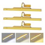 3-Pack 16in Wireless Picture Lights - Gold