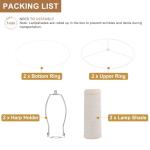 Set of 2 Beige Drum Lampshades, Seaside Village