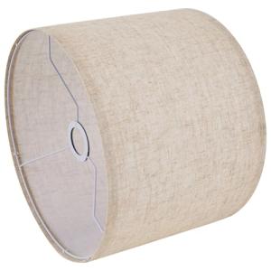 Large Beige Drum Lamp Shade, 13" x 10