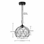 Black Outdoor Pendant Light for Porch or Entryway