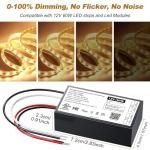 Dimmable 12V LED Driver, 60W Transformer Compatible