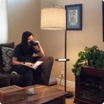 Large Beige Drum Lamp Shade, 13" x 10