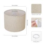 Beige Linen Drum Lampshade for Table & Floor