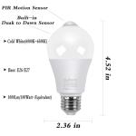 Aukora Motion Sensor Light Bulbs, 2 Pack