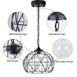 Black Outdoor Pendant Light for Porch or Entryway