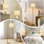 Beige Linen Drum Lampshade for Table & Floor