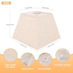 Beige Square Linen Lamp Shade Replacement 10” Height