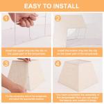 Beige Square Linen Lamp Shade Replacement 10” Height