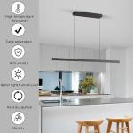 Zihoi Modern 47in LED Black Pendant Light