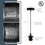 Industrial Mini Pendant Light with Adjustable Cord