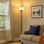 PESRAE Remote Control Torchiere Floor Lamp