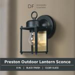 Preston Outdoor Wall Lantern Sconce in Black