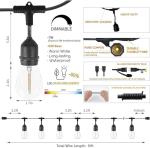 Svater 105FT Outdoor LED String Lights, Dimmable