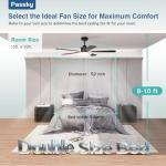Passky 52-Inch Ceiling Fan with Dimmable Light