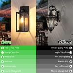 Black Waterproof Outdoor Wall Lantern Light Fixture