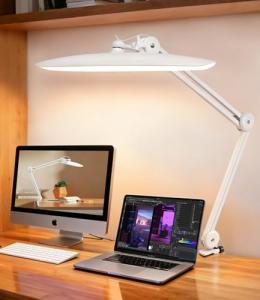 Adjustable LED Desk Lamp with Clamp and Dimming