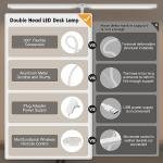 Pzloz LED Desk Lamp with Clamp - Adjustable Lighting