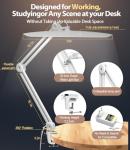 Adjustable LED Desk Lamp with Clamp and Dimming
