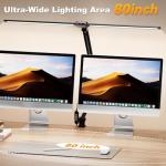 31.5" LED Desk Lamp with Clamp and Brightness Settings