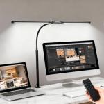 Adjustable LED Desk Lamp with Clamp and Gooseneck