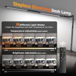 Adjustable LED Desk Lamp with Dimming and Memory