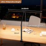 Adjustable LED Desk Lamp with Clamp and Gooseneck