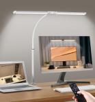 Adjustable LED Desk Lamp with Clip and Goose-Neck