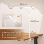 Pzloz LED Desk Lamp with Clamp and Remote
